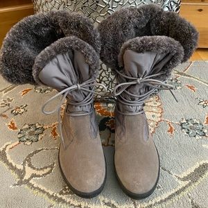 Pajar tan suede fur lined winter boot 38